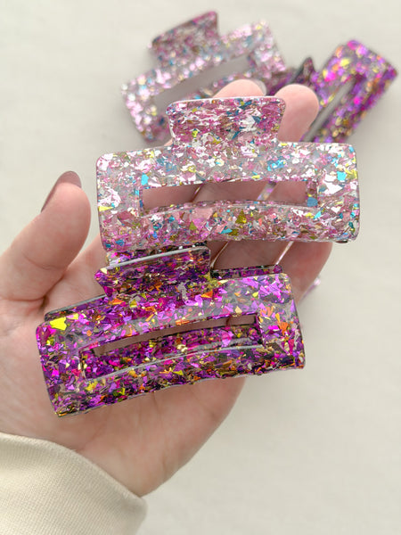 confetti claw clips | medium