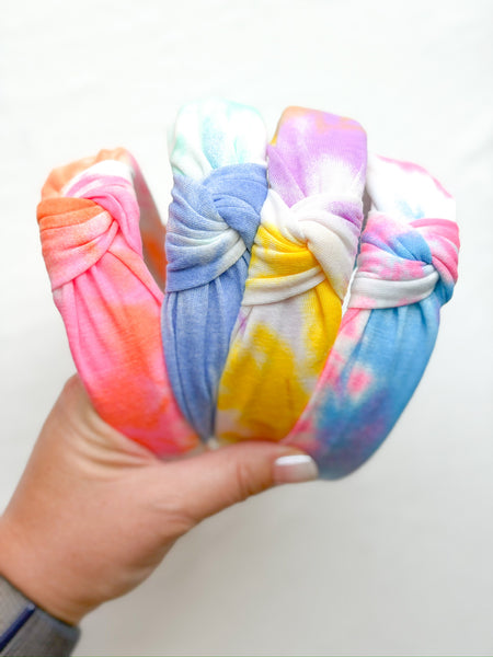 topknot headbands | tie dye