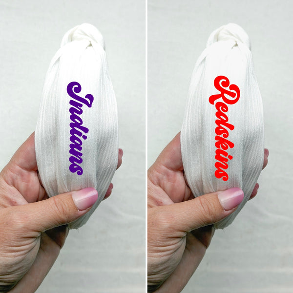 school spirit topknot headband | CUSTOMIZABLE | go team go collection