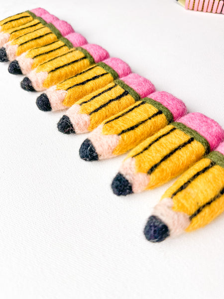 pencil felt clip | customizable option
