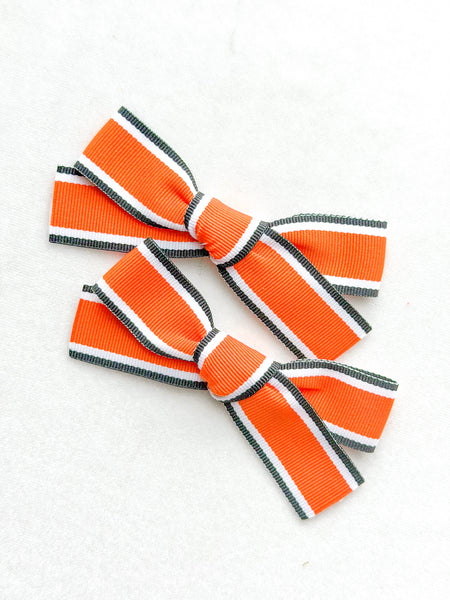 mini ribbon rosie | ORANGE + BLACK