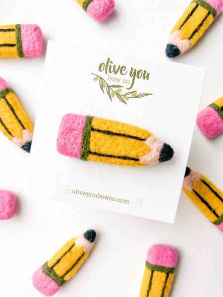 pencil felt clip | customizable option