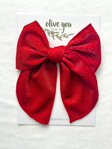 large austie | red shimmer | fan zone collection