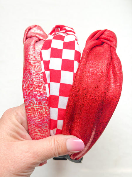 topknot headbands | RED