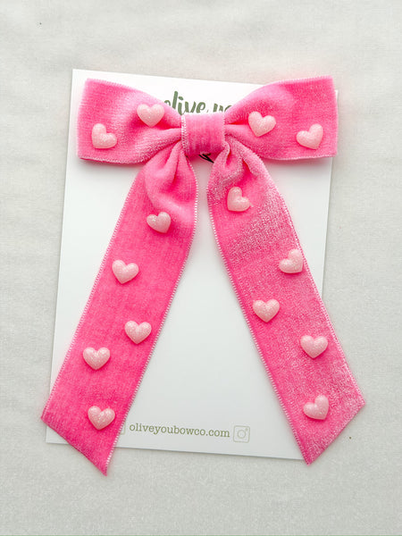 pink embellished velvet fleur | that’s amore collection