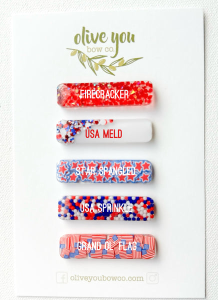 resin clips | glory days collection 🇺🇸