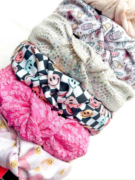 topknot headbands | adult + toddler | happy daze