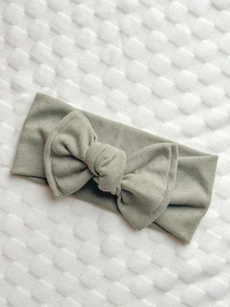 olive pointelle | headwrap | newborn + toddler