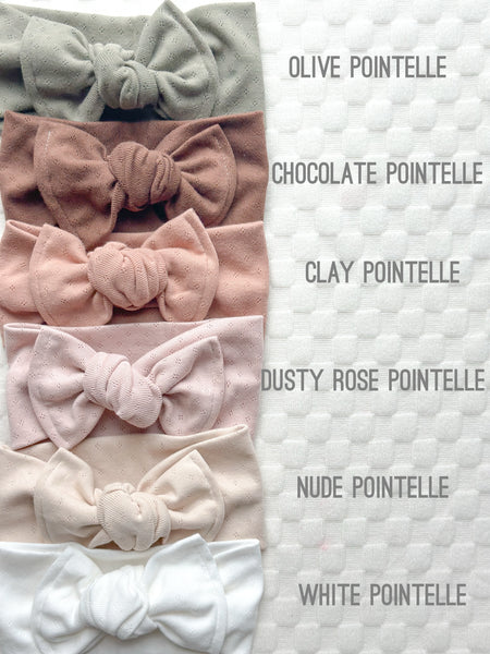 dusty rose pointelle | headwrap | newborn + toddler