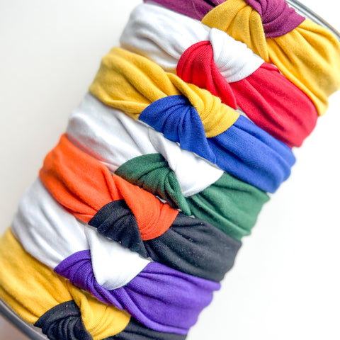 half + half headbands | adult + toddler | fan zone collection