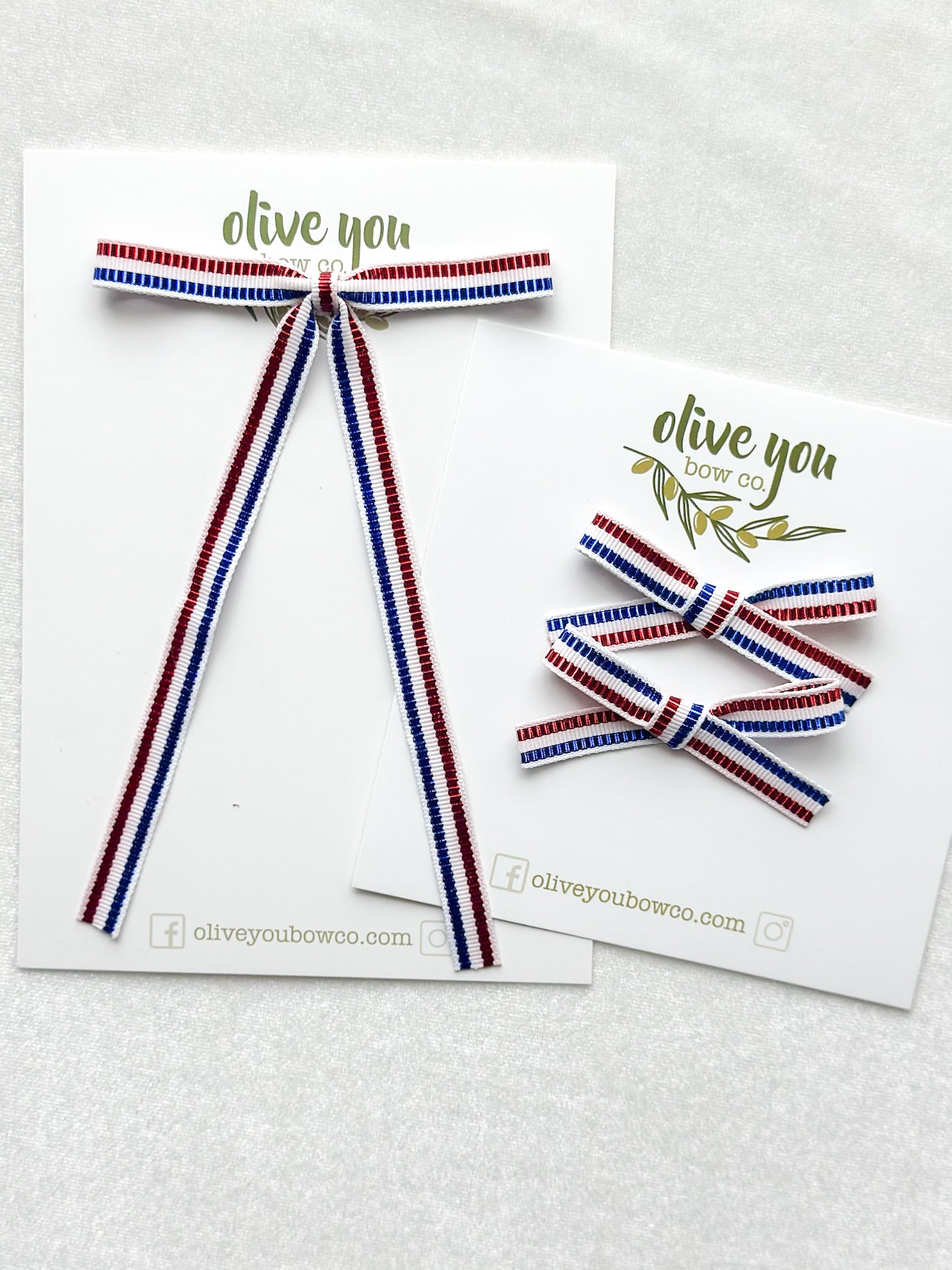 skinny ribbon | shimmer stripes | fleur + mini fleur
