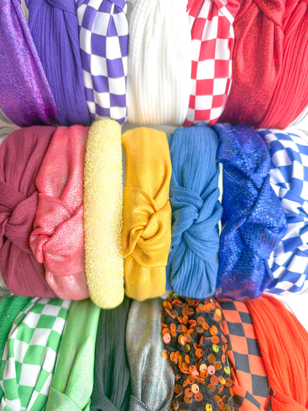 topknot headbands | RED
