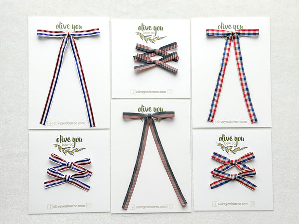 skinny ribbon | old glory | fleur + mini fleur