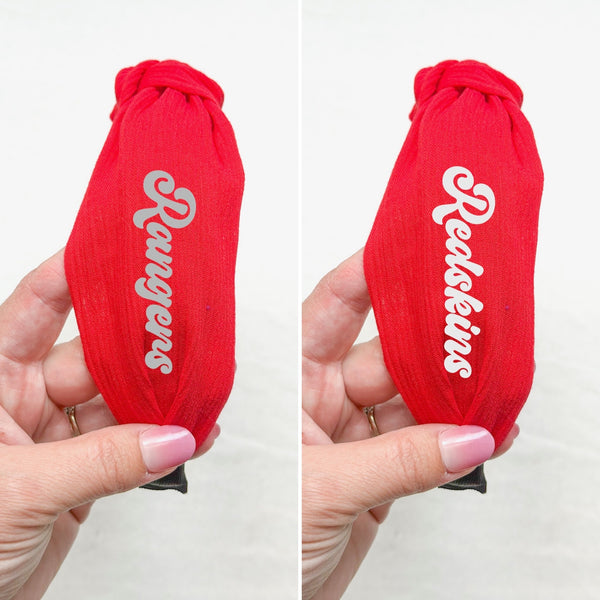 school spirit topknot headband | CUSTOMIZABLE | go team go collection