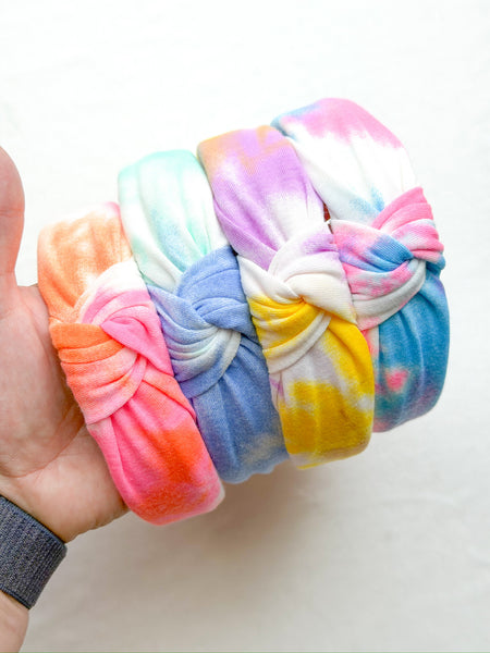 topknot headbands | tie dye