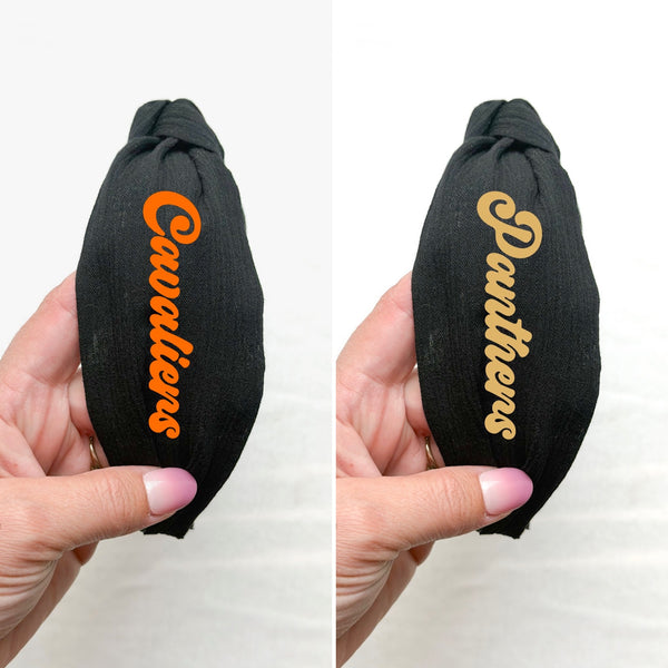 school spirit topknot headband | CUSTOMIZABLE | go team go collection