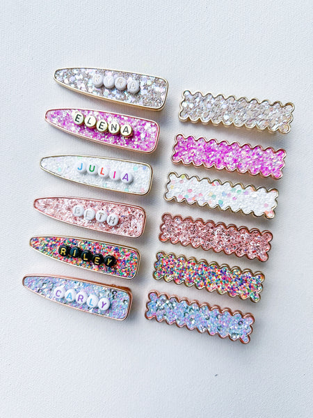 | customized inlay name clip |