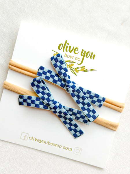 checker itty bitty | BLUE