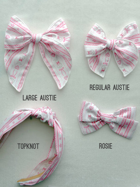 pink bunny 🐰 | austie + rosie + headband | bright + bloom 🌼 collection