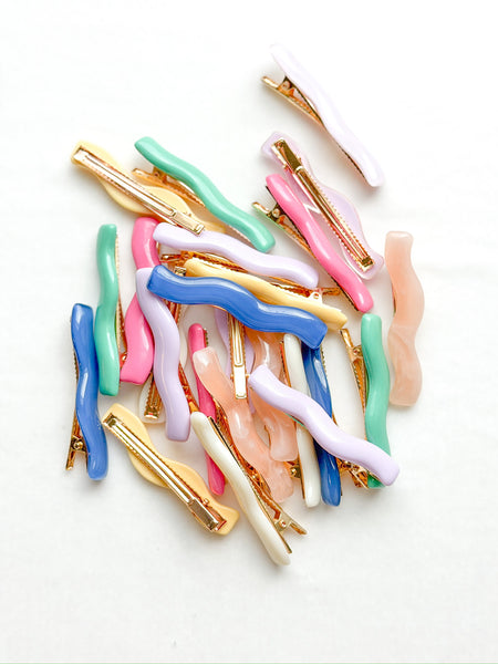〰️squiggle clips〰️ | stars + sunshine collection