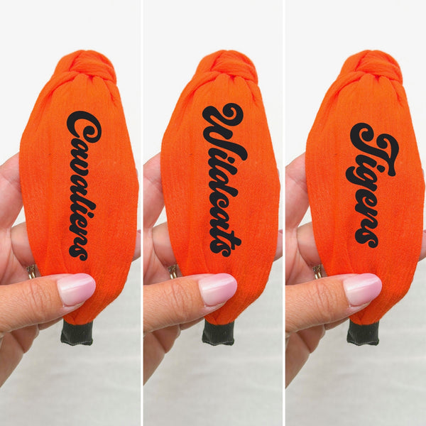 school spirit topknot headband | CUSTOMIZABLE | go team go collection