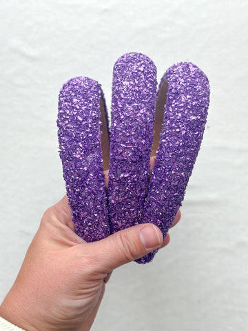 purple glitz headband | adult + toddler