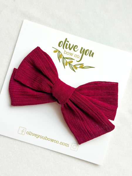rosie bow | CRIMSON gauze