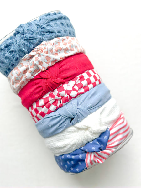 topknot headbands | adult + toddler | glory days collection 🇺🇸