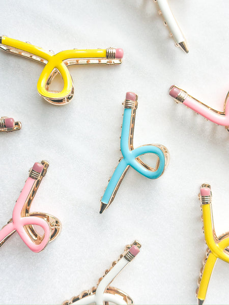 ✏️ pencil claw clip | too cool for skool collection
