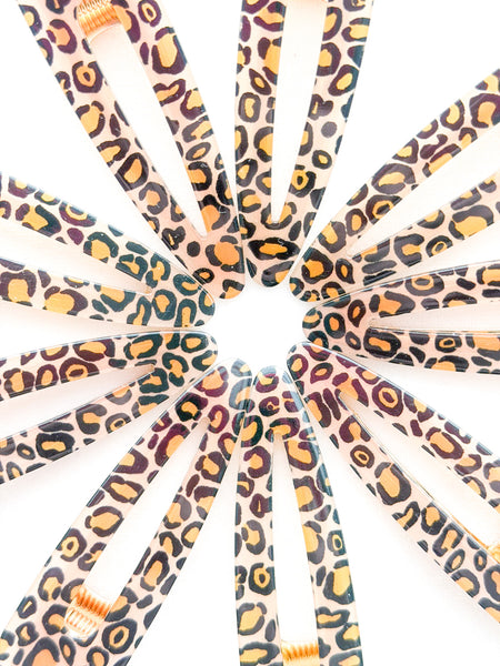 leopard acetate clips | that’s amore collection
