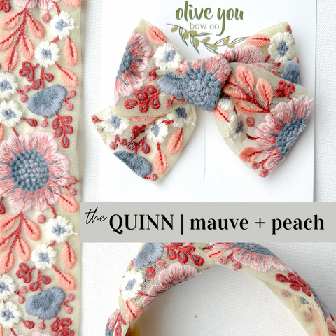 the QUINN | mauve + peach |