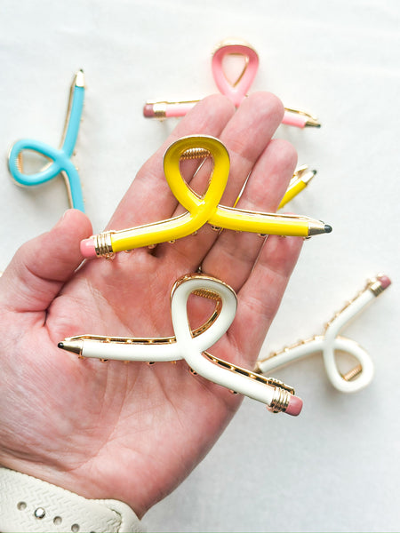 ✏️ pencil claw clip | too cool for skool collection
