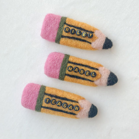 pencil felt clip | customizable option