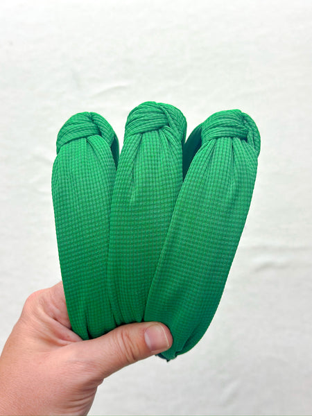green waffle headband | adult + toddler | fan zone collection