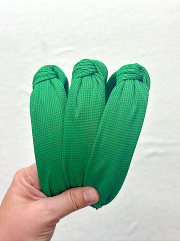 green waffle headband | adult + toddler | fan zone collection