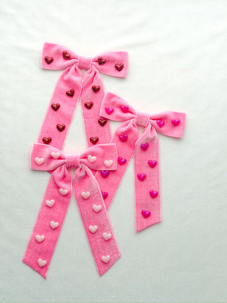 pink embellished velvet fleur | that’s amore collection