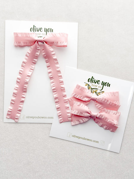 blush ruffle bow | that’s amore ♥️collection