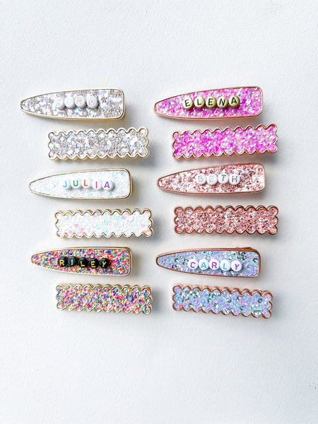 | customized inlay name clip |