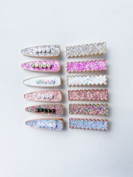 | customized inlay name clip |