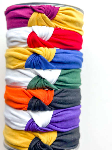 half + half headbands | adult + toddler | fan zone collection