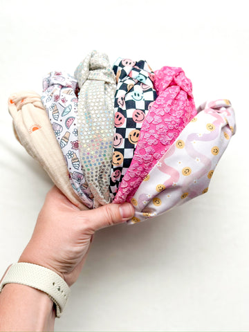 topknot headbands | adult + toddler | happy daze