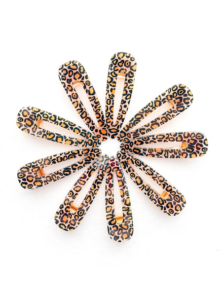 leopard acetate clips | that’s amore collection