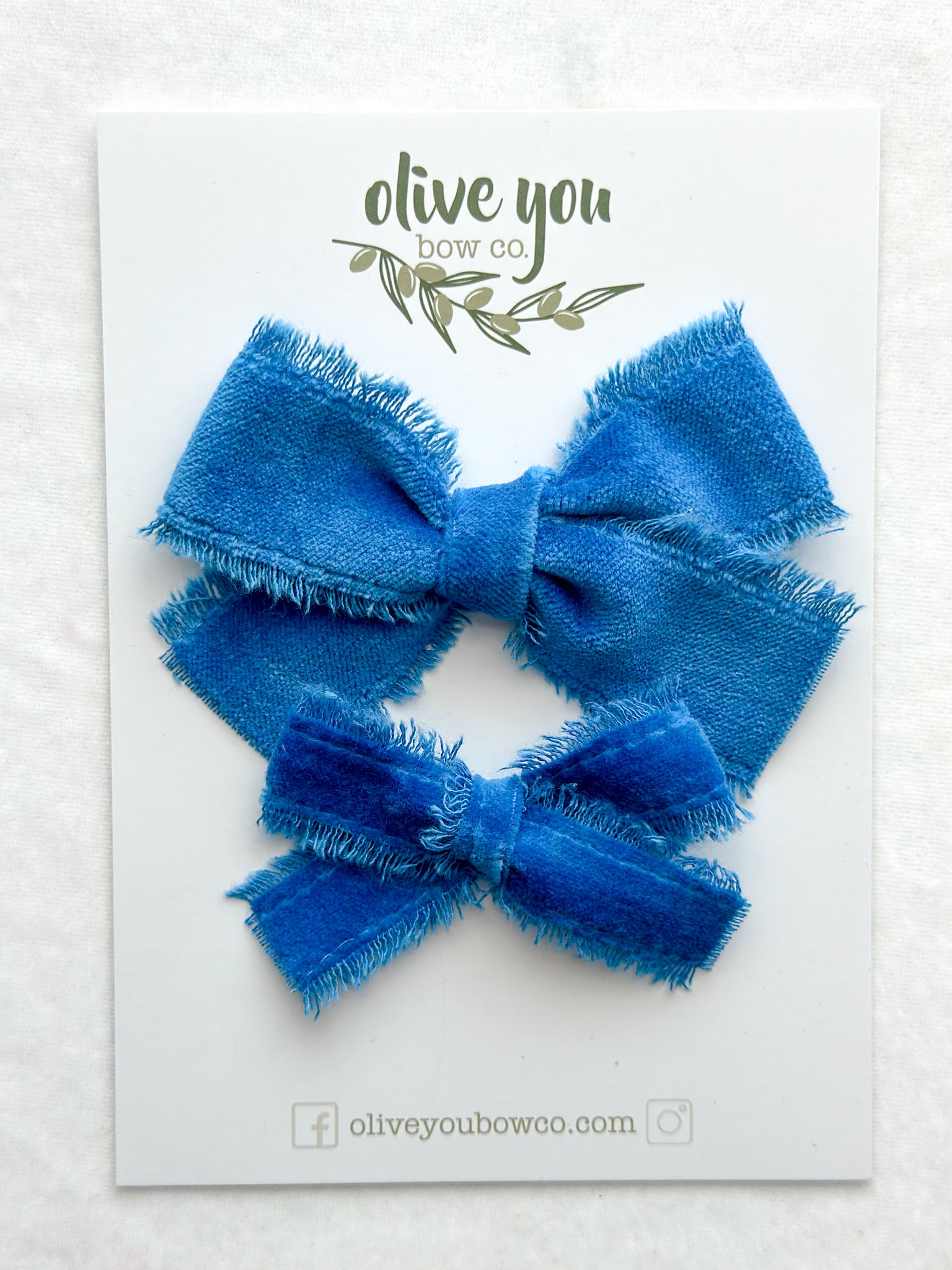 blue raw edge rosie + mini rosie | fan zone collection