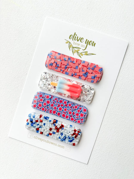 resin clips | glory days collection 🇺🇸