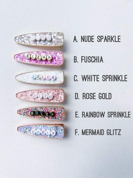 | customized inlay name clip |