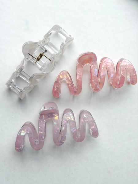 squiggle claw clips | large