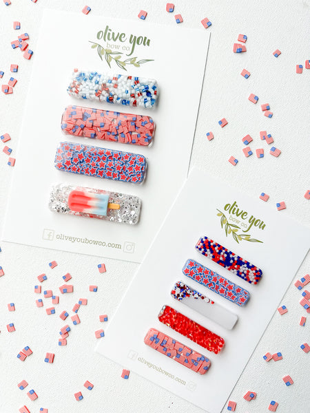 resin clips | glory days collection 🇺🇸