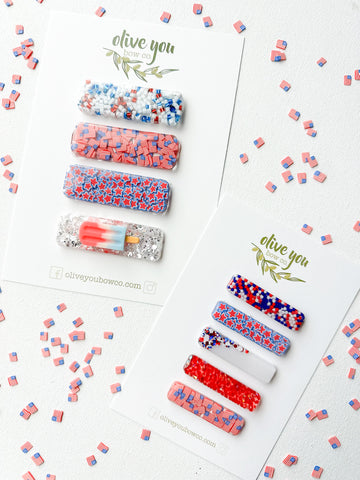resin clips | glory days collection 🇺🇸