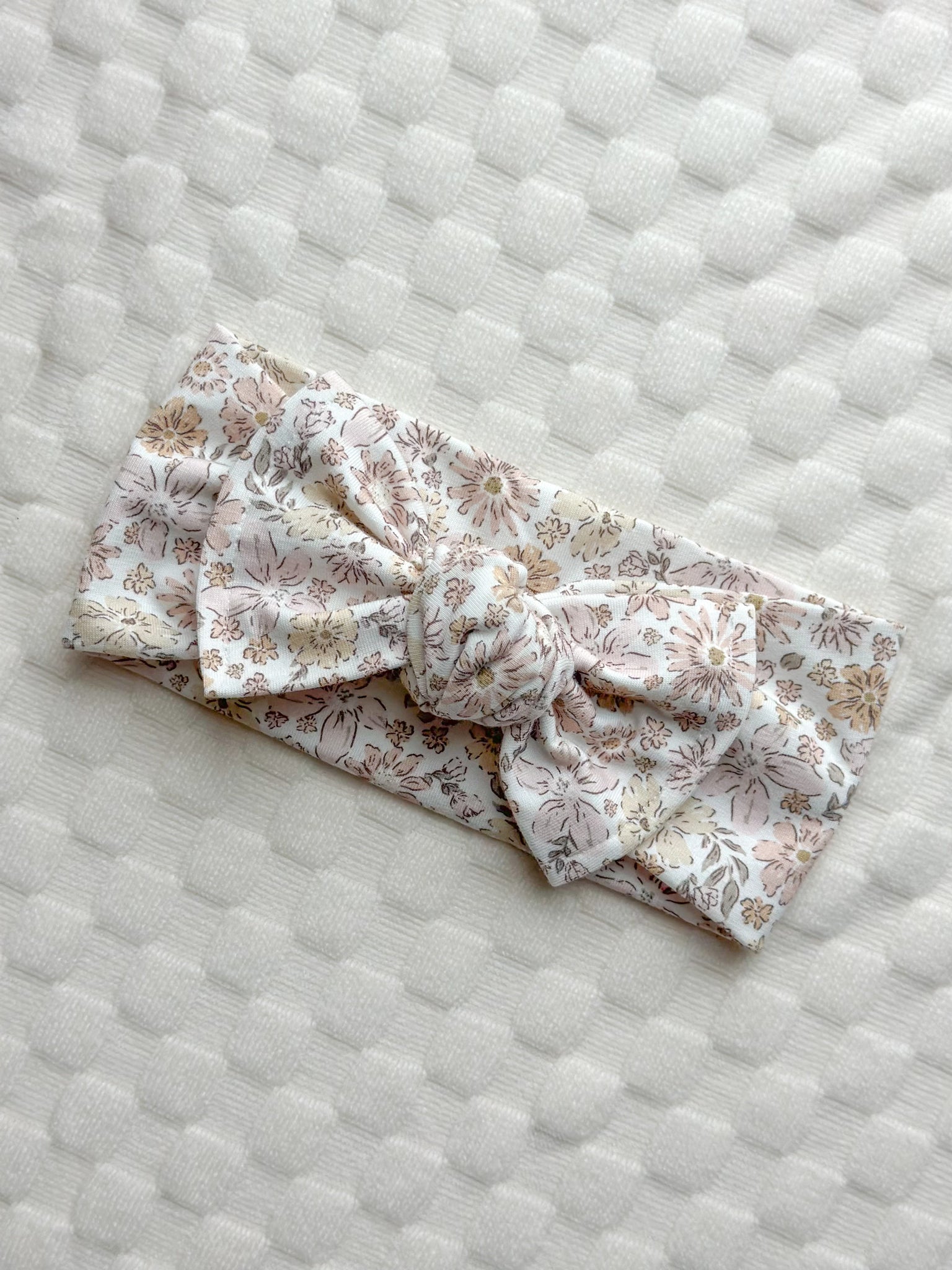 neutral floral | headwrap | newborn + toddler