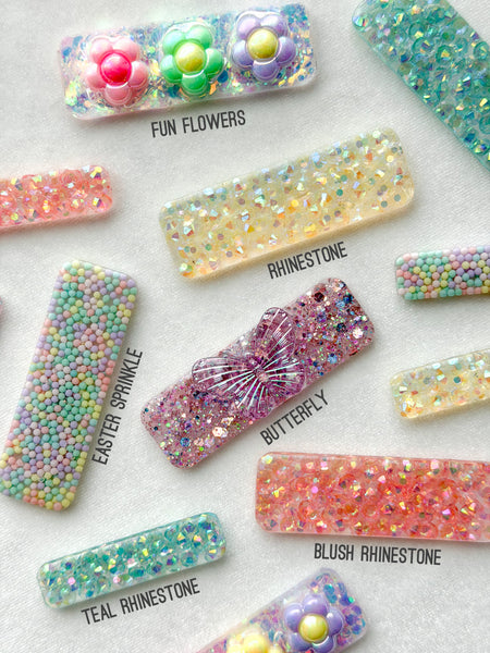 resin clips | small + large| bright + bloom 🌼 collection